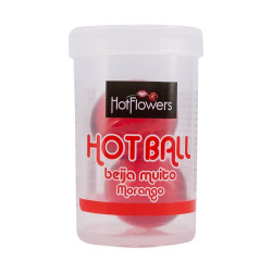 Hot Ball Beija Muito Morango Hot Flowers - ShopSensual
