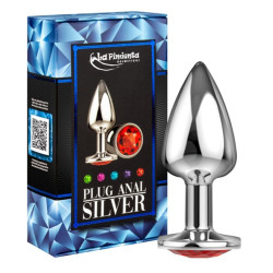 Plug Anal Com Pedra Silver Pequeno - ShopSensual