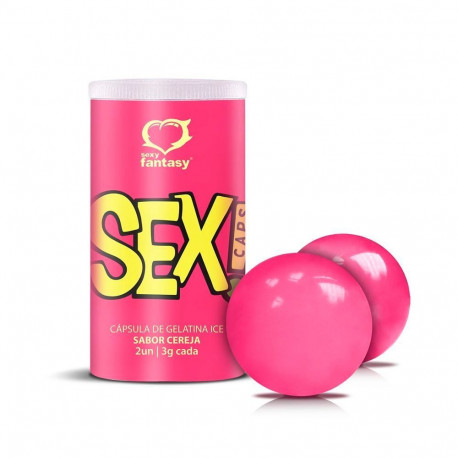 Sex Caps! Bolinha Beijável ICE Cereja 02 Unidades Sexy Fantasy - ShopSensual 
