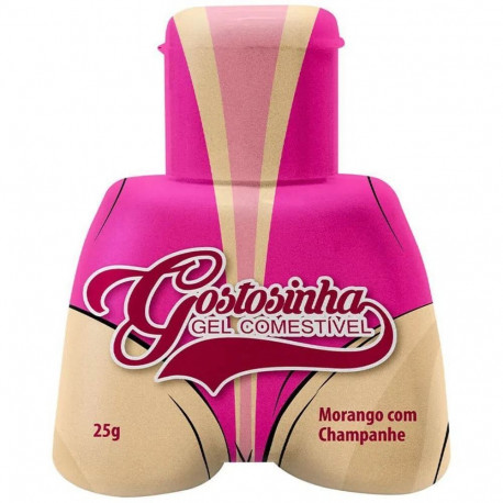 Gostosinha Gel Comestível Morango com Champanhe Para sexo Oral Hot 25g Pepper Blend - ShopSensual