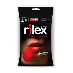 Preservativos Lubrificado Sensitive Extra fino com 3 uni Rilex - ShopSensual