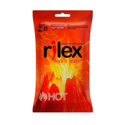 Preservativos Lubrificado Hot com 3 uni Rilex - ShopSensual