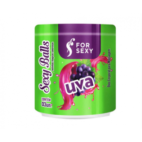 Bolinhas Mágicas Saborosas Uva Sexy Balls 03 Unidades For Sexy - ShopSensual