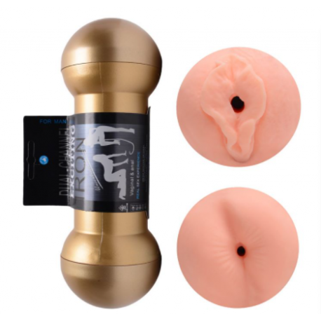 Masturbador Duplo Com Vagina E ânus Cyber Skin - ShopSensual