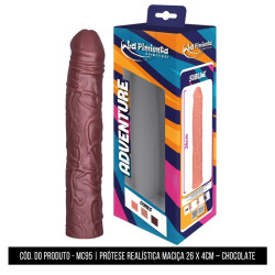 Prótese Realística Maciça Marrom Sublime 26 X 4cm La Pimienta - ShopSensual
