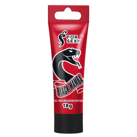Black Mamba Gel Excitante Esquenta Esfria Vibra 18G For Sexy - ShopSensual