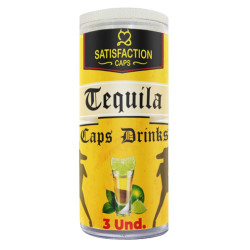 Caps Drinks Tequila Bolinhas em Cápsula 3 Unidades Satisfaction Caps - ShopSensual