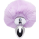 Plug Anal em Aço Pompom de Coelho Lilás Tamanho P - ShopSensual