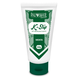 K + Slip Gel Lubrificante Aromatizado Menta 60g Pau Brasil - ShopSensual
