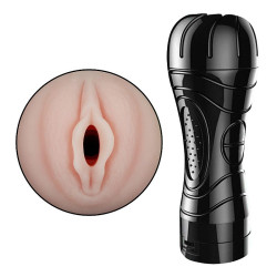 Masturbador Vagina em Cyberskin com Vibrador Mini Lanterna 20,4 x 7,8cm - ShopSensual