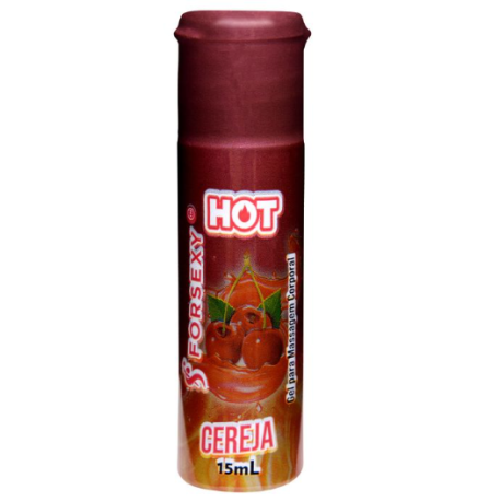 Gel Hot Beijável Cereja para Massagem 15ml For Sexy - ShopSensual