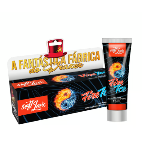 Fire e Ice Gel Excitante Para massagem 18G Soft Love - ShopSensual