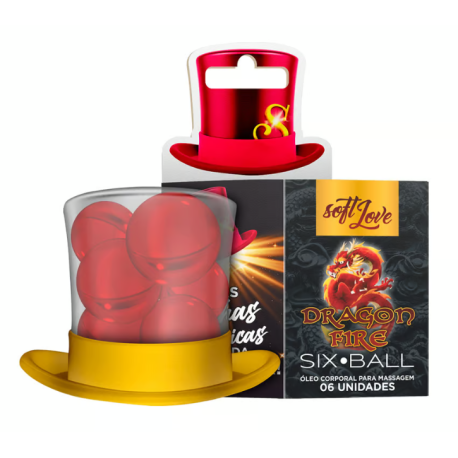 Six Ball Dragon Fire Bolinha Excitante 6 Unidades Soft Love - ShopSensual