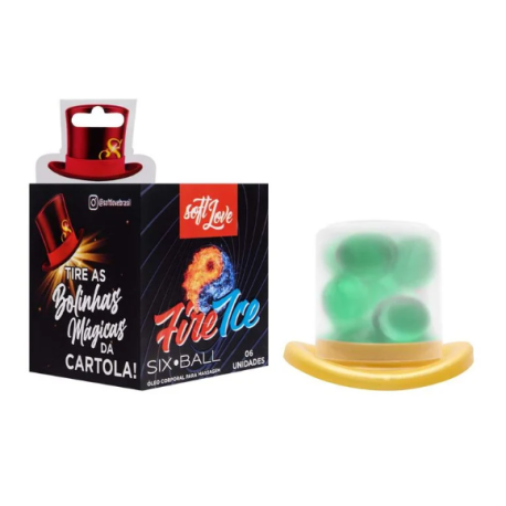 Six Ball Fire Ice Bolinha Excitante 6 Unidades Soft Love - ShopSensual