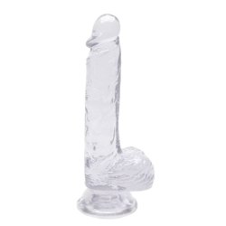 Pênis Realístico com Escroto Transparente 20,5 x 3,8 - ShopSensual