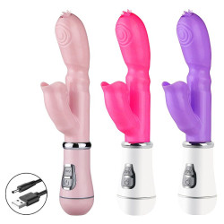 Vibrador de Ponto G e Clitóris Jelly Recarregável