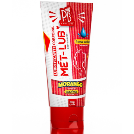 Lubrificante Mét Lub Morango 60g