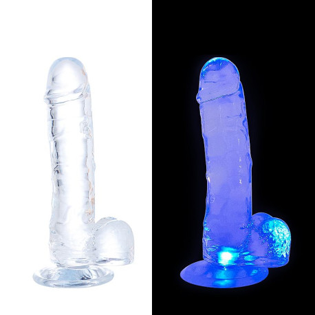 Dildo Realístico com LED colorido 18,5 x 3,6 Cm - ShopSensual