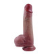 Pênis Super Realístico com Dupla Camada em Silicone Líquido 21.0x3.8 - ShopSensual