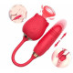 Vibrador de Ponto G e Clitóris com Vai e vem - Formato de Rosa - ShopSensual