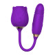 Vibrador de Ponto G e Clitóris com Vai e vem - Formato de Rosa - ShopSensual