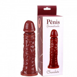 Pênis Maciço Aromatizado Chocolate 17,5 X 3,8cm Ktoy - ShopSensual